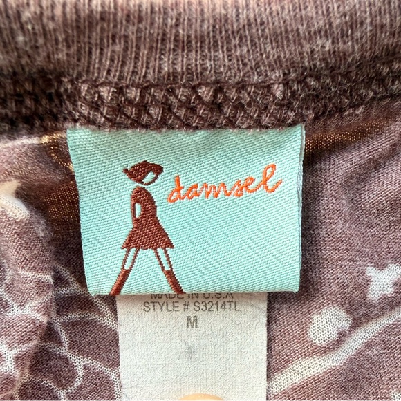 Anthropologie Purple Patterned Long Sleeve Tee - Picture 6 of 6